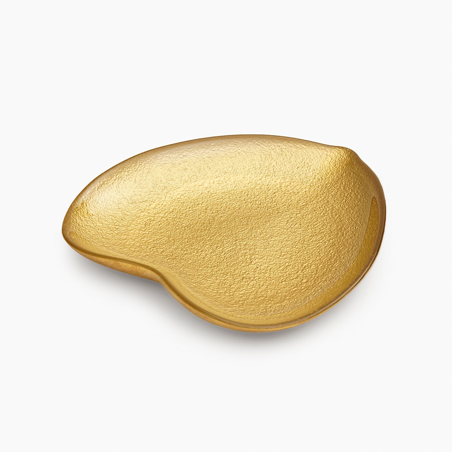 Gold Textured Glass Platter - Medium