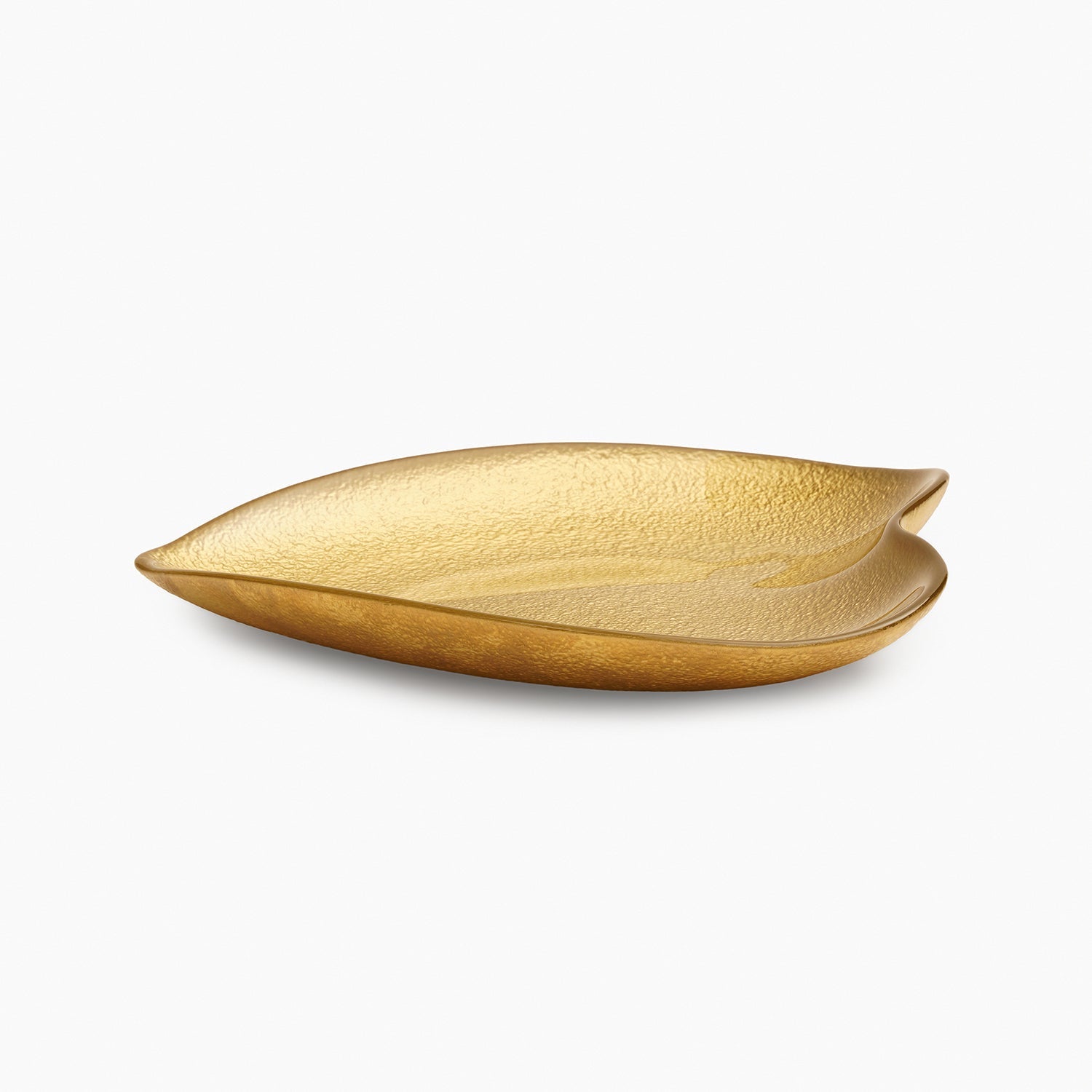 Gold Textured Glass Platter - Medium