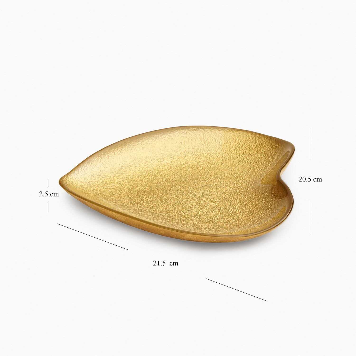 Gold Textured Glass Platter - Medium