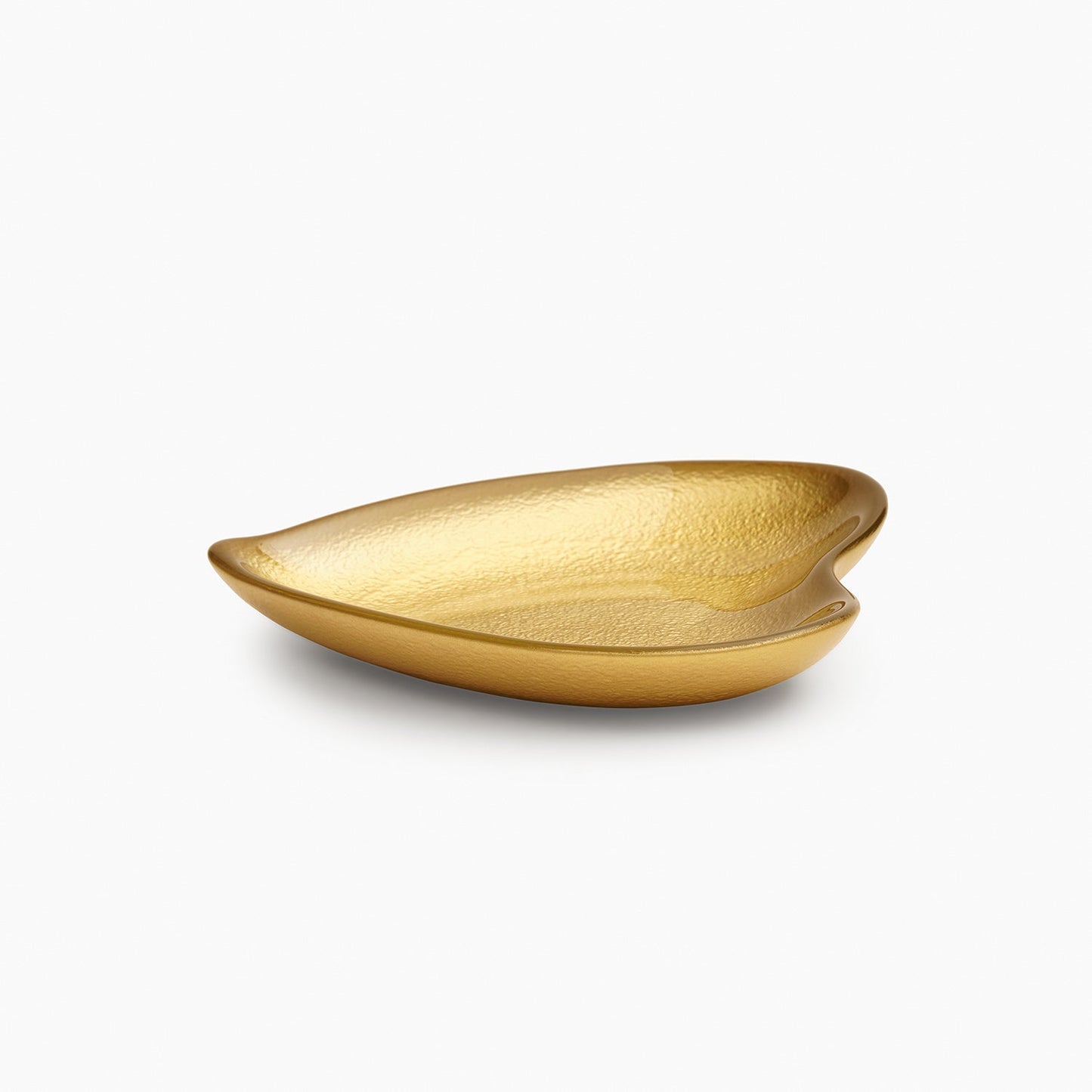 Gold Textured Glass Platter - Small