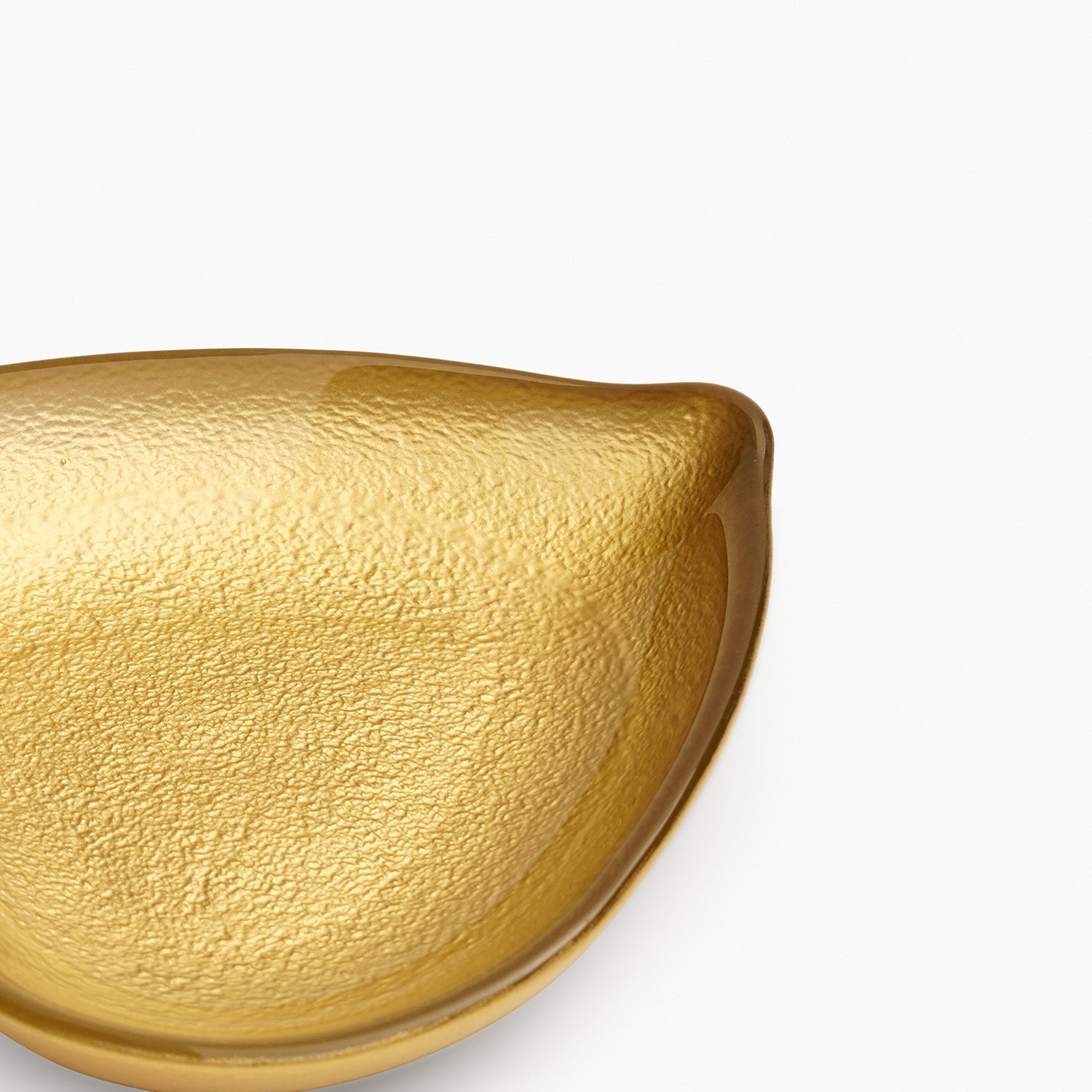 Gold Textured Glass Platter - Small