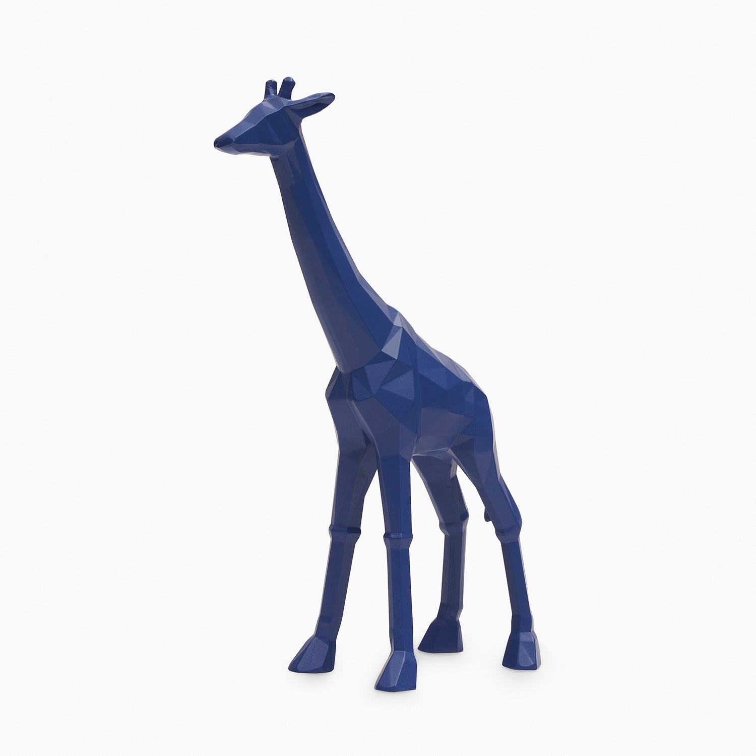 Blue Polyresin Giraffe Figurine - Large