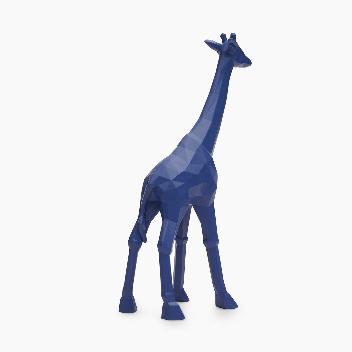 Blue Polyresin Giraffe Figurine - Large