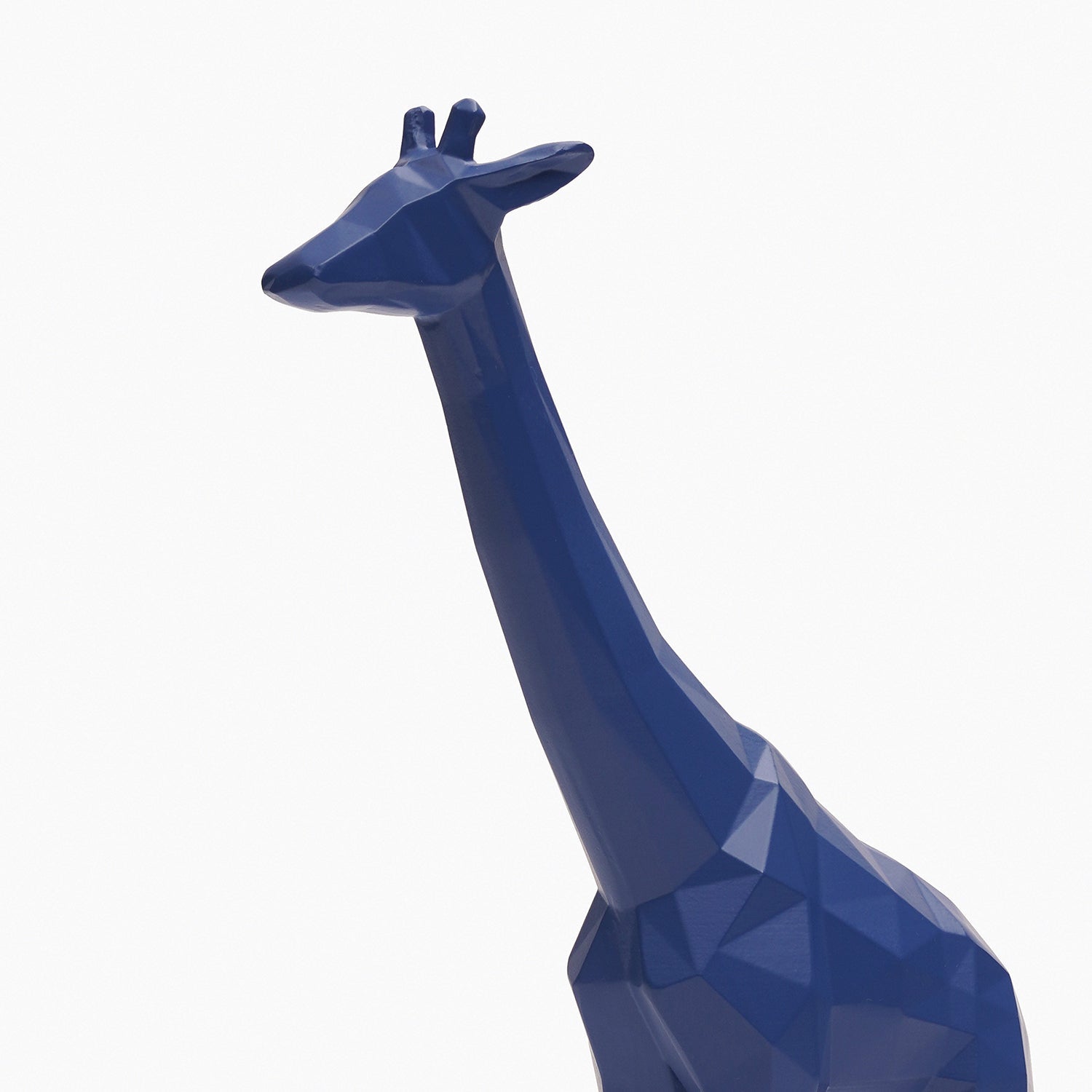 Blue Polyresin Giraffe Figurine - Large