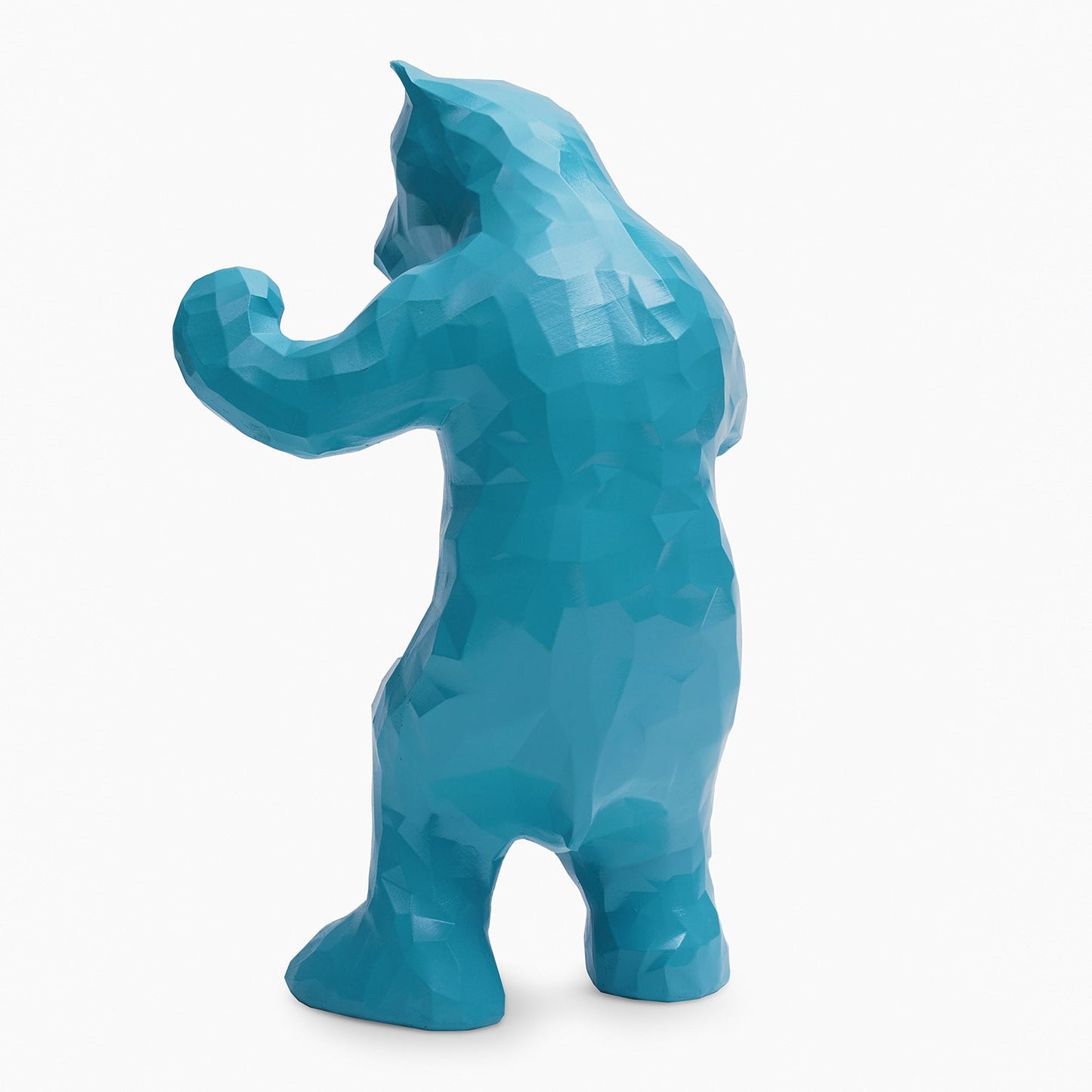 Teal Polyresin Bear Figurine - Large
