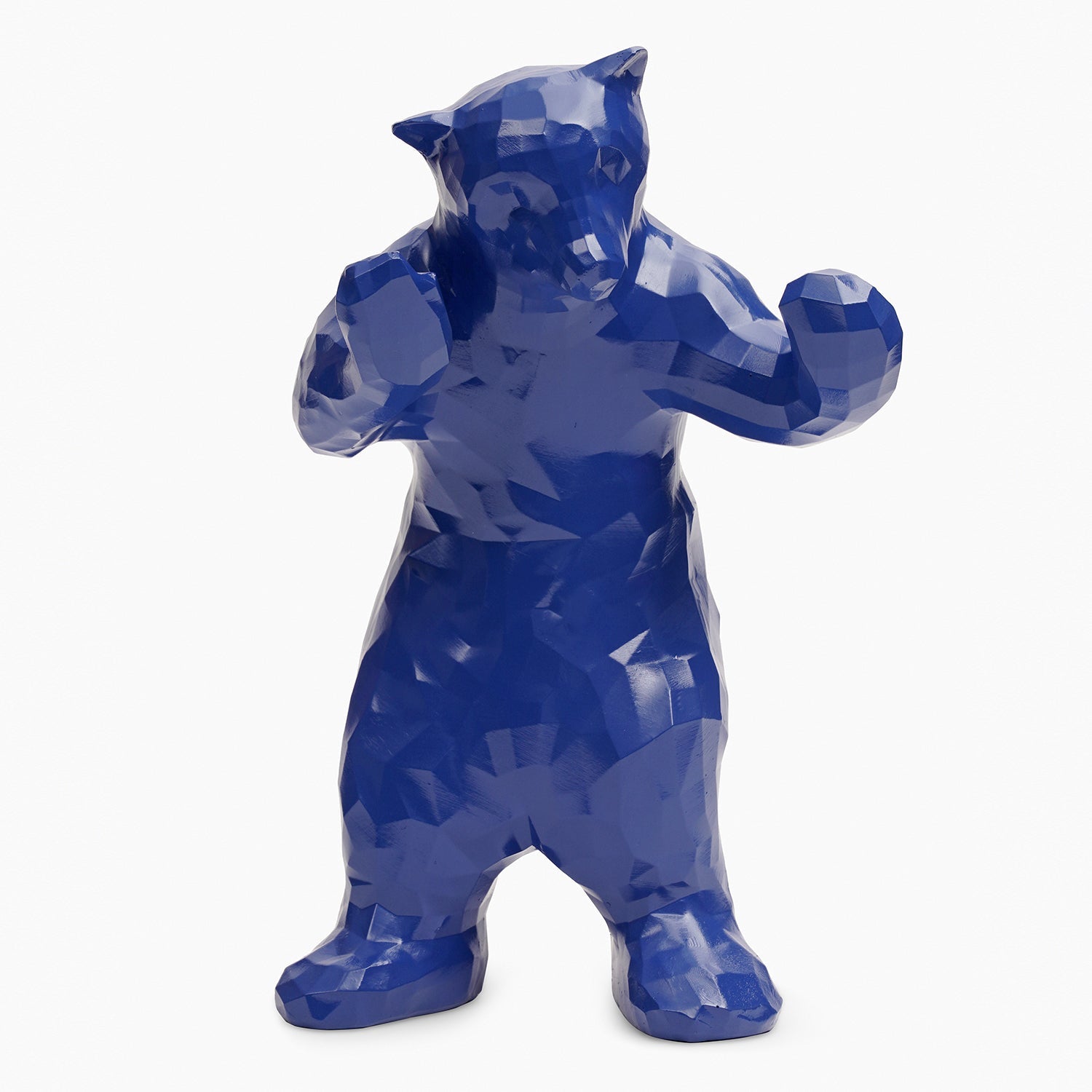 Blue Polyresin Bear Figurine - Large