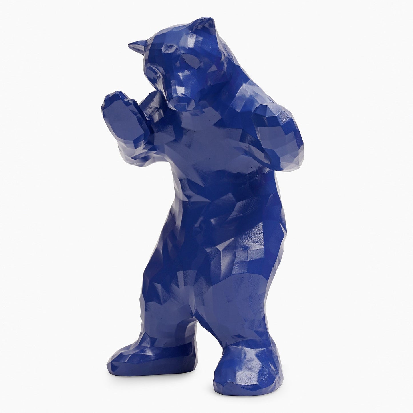 Blue Polyresin Bear Figurine - Large