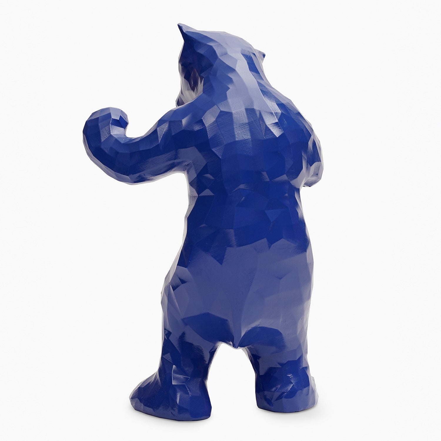 Blue Polyresin Bear Figurine - Large