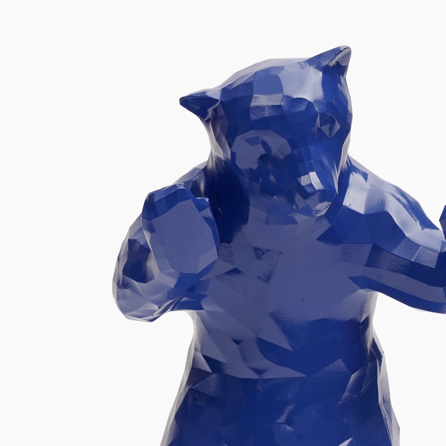 Blue Polyresin Bear Figurine - Large