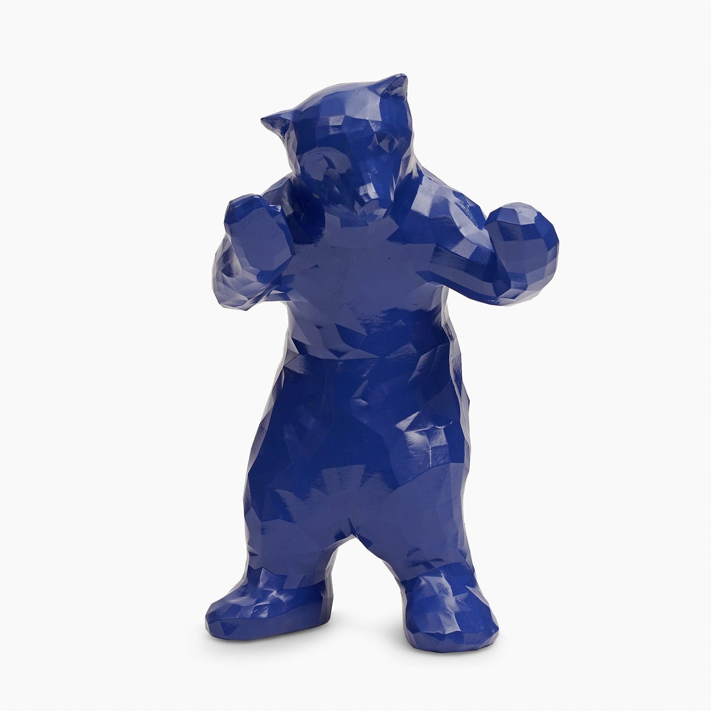 Blue Polyresin Bear Figurine - Small