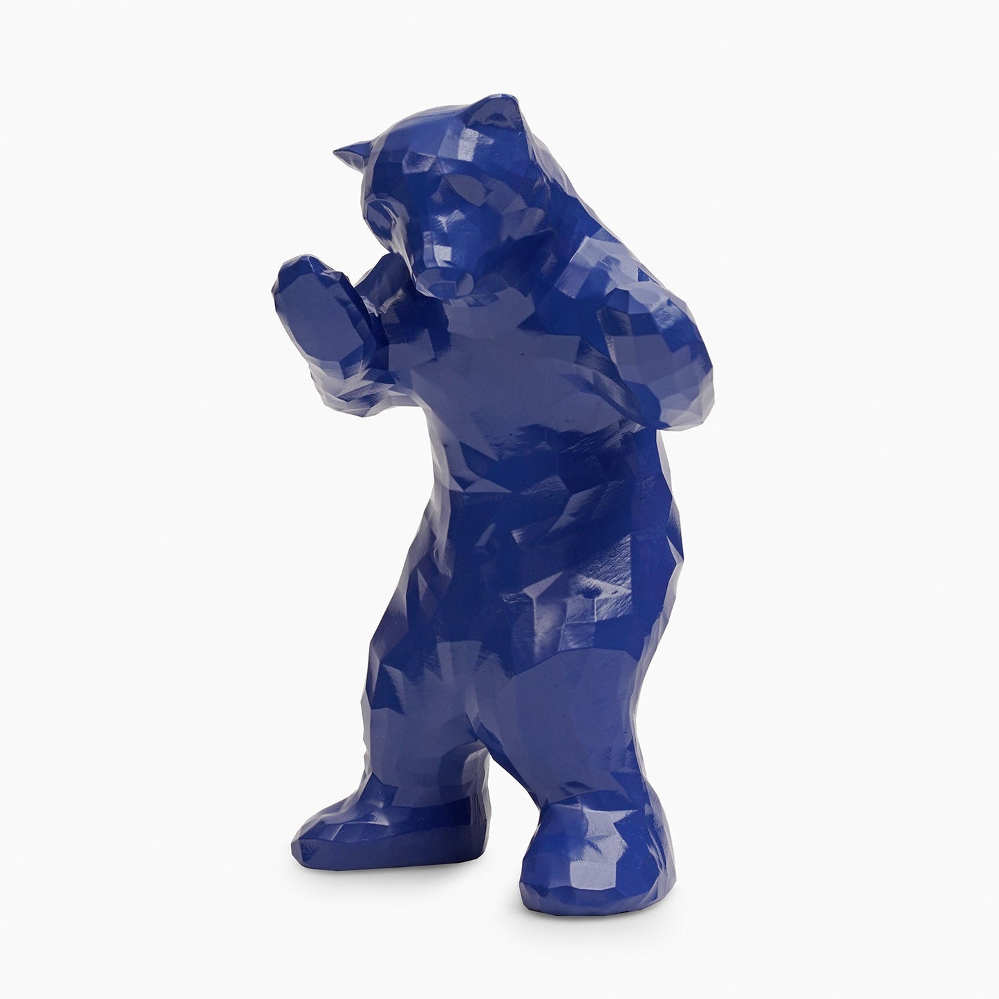 Blue Polyresin Bear Figurine - Small