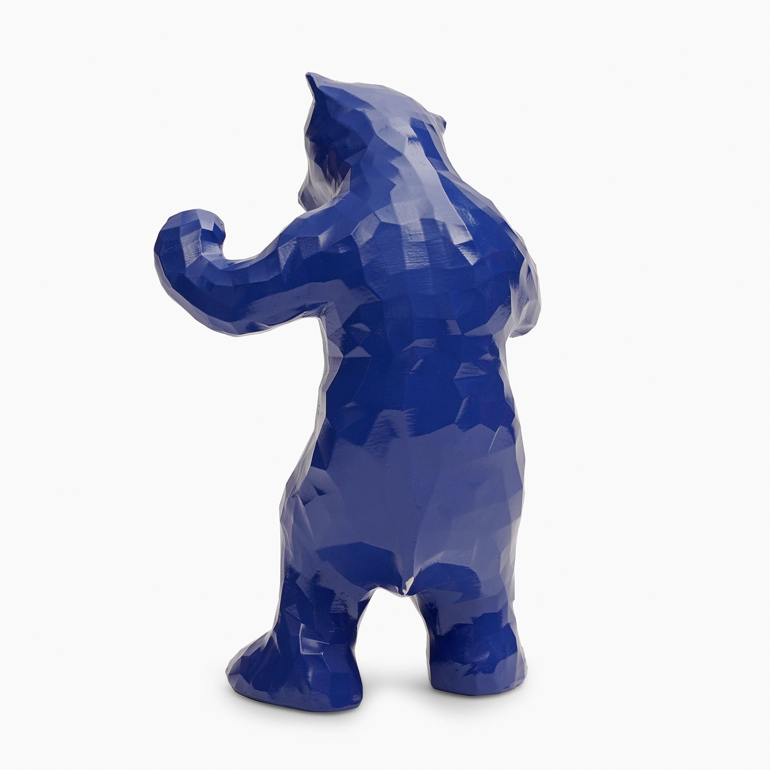 Blue Polyresin Bear Figurine - Small