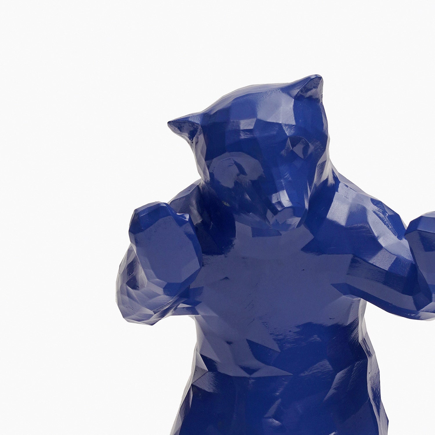 Blue Polyresin Bear Figurine - Small