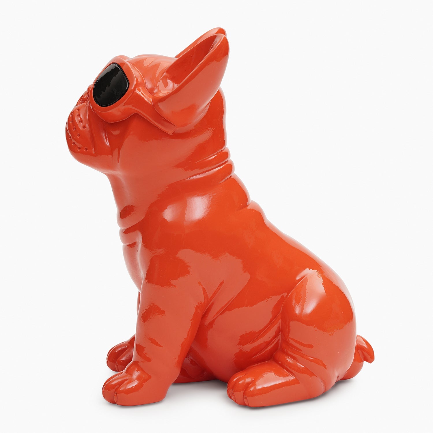 Orange Polyresin Pug Figurine