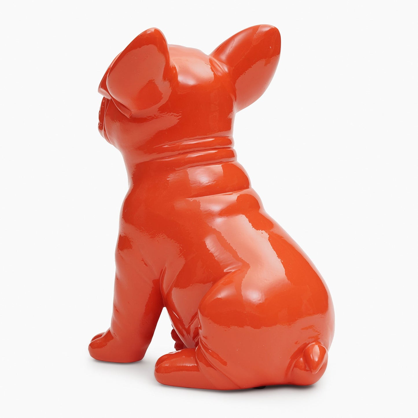 Orange Polyresin Pug Figurine