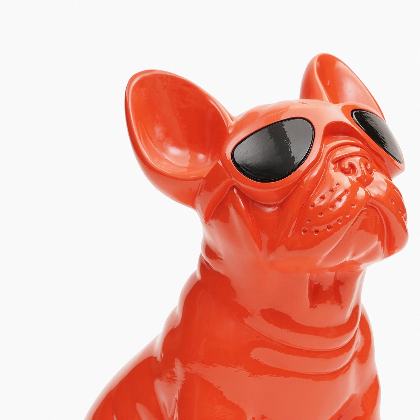 Orange Polyresin Pug Figurine