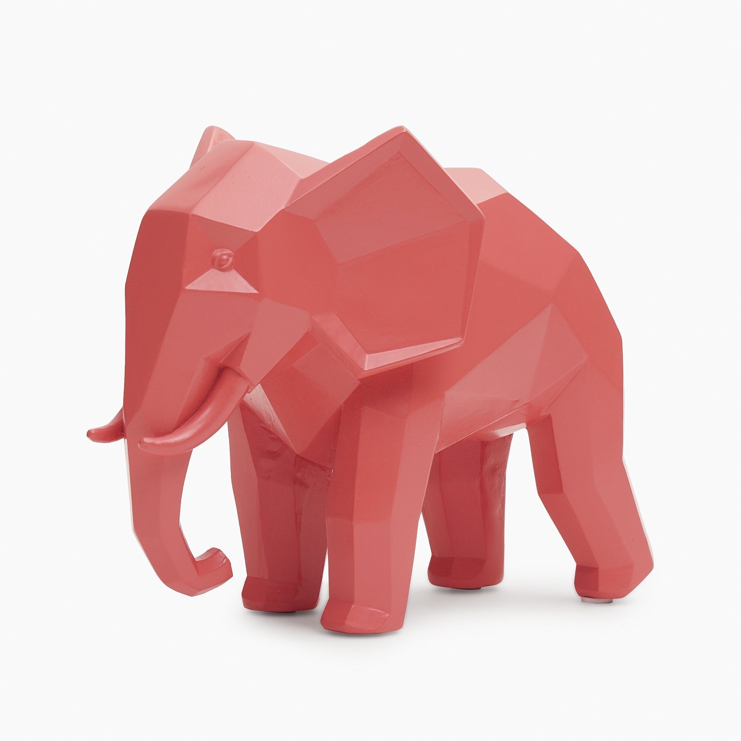 Orange Polyresin Elephant Figurine