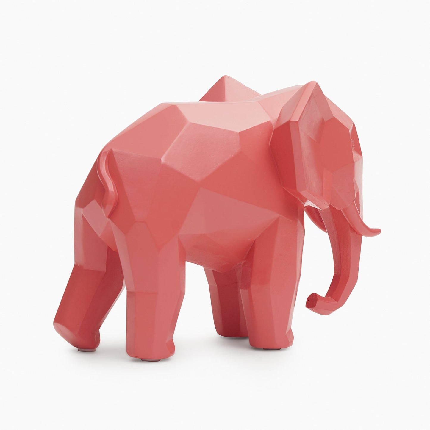 Orange Polyresin Elephant Figurine