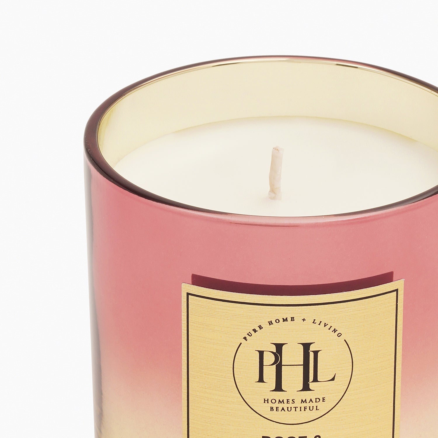 Rose & Summer Berry Scented Wax Filled Candle - Yellow