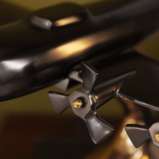 Gold and Grey Decorative Aeroplane