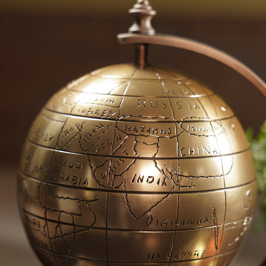 Gold Decorative Globe with Stand - Small