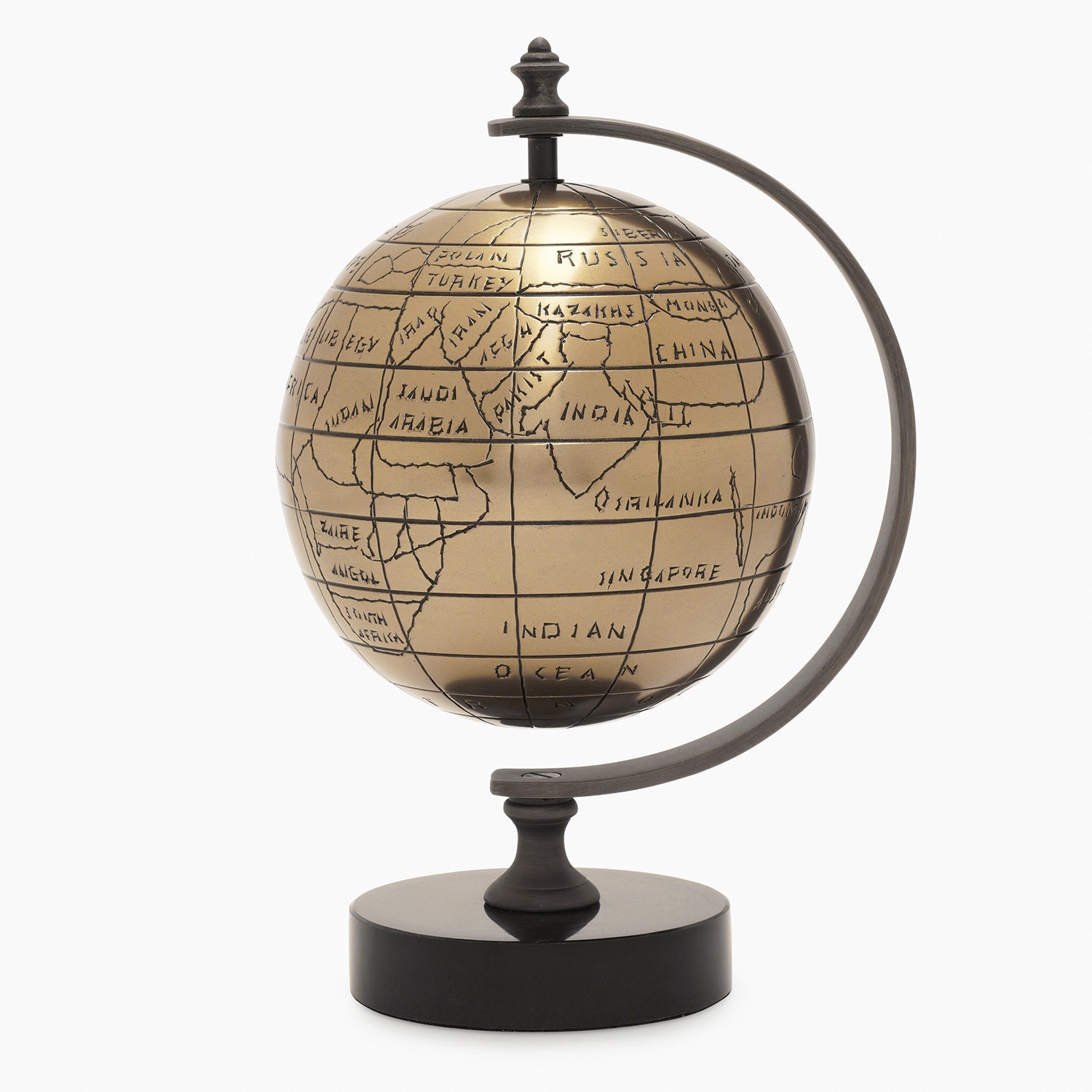 Gold Decorative Globe with Stand - Small
