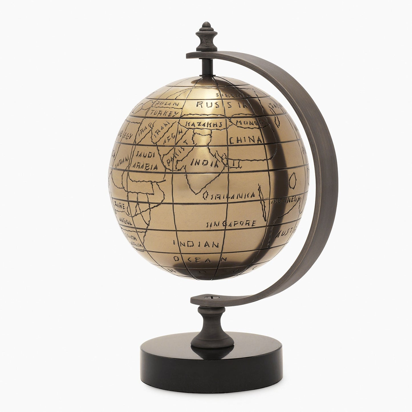 Gold Decorative Globe with Stand - Small