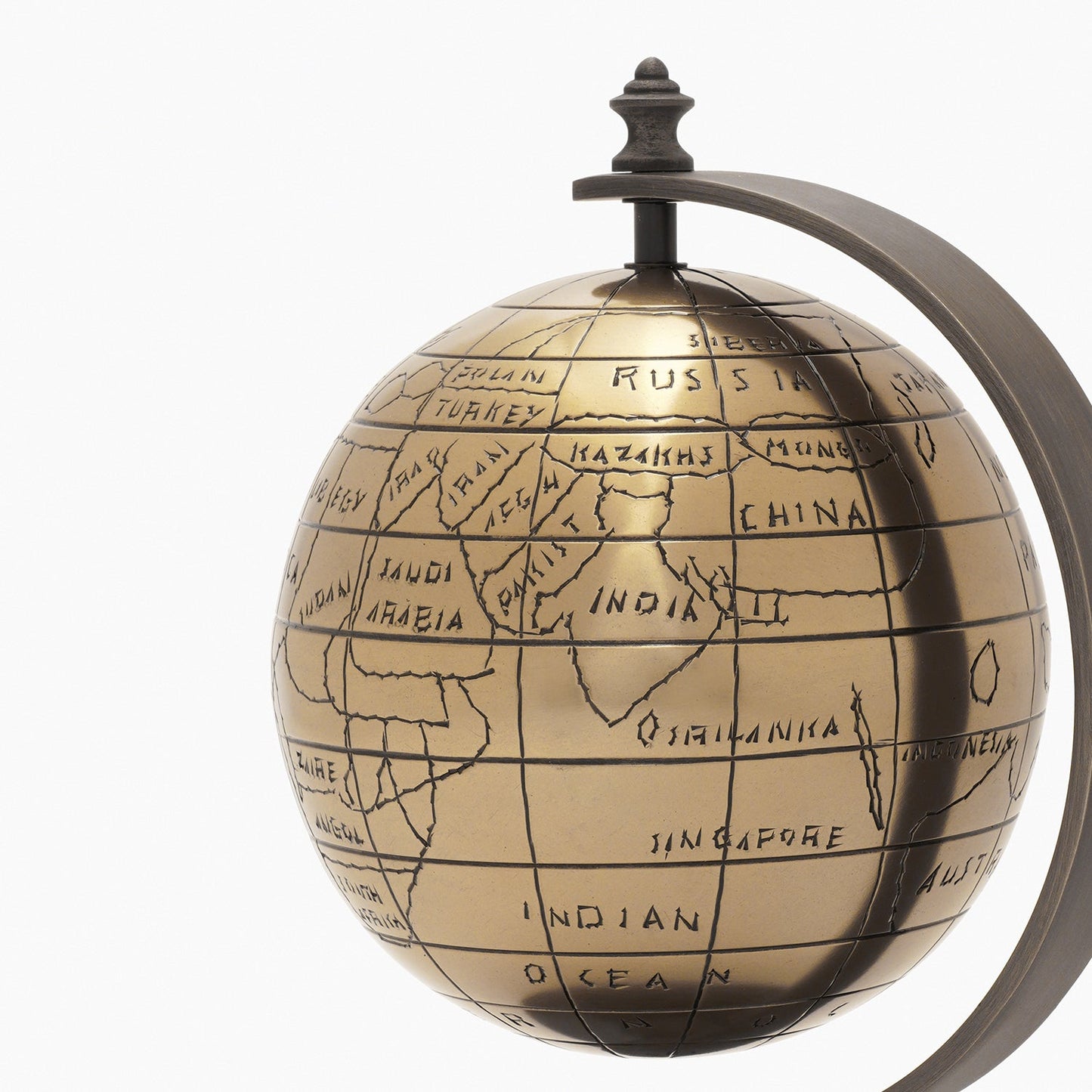 Gold Decorative Globe with Stand - Small
