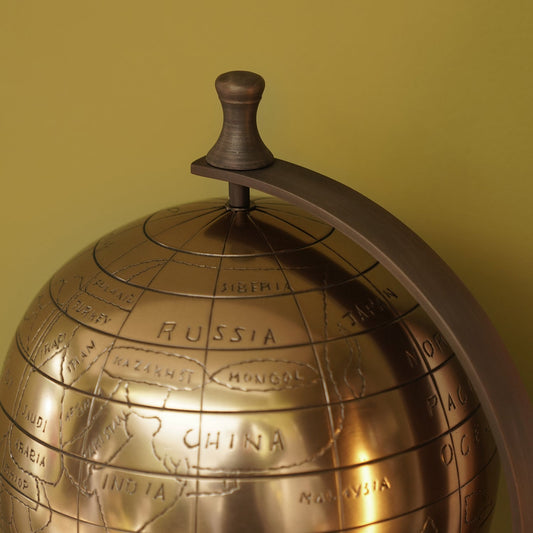 Gold Decorative Globe with Stand - Large