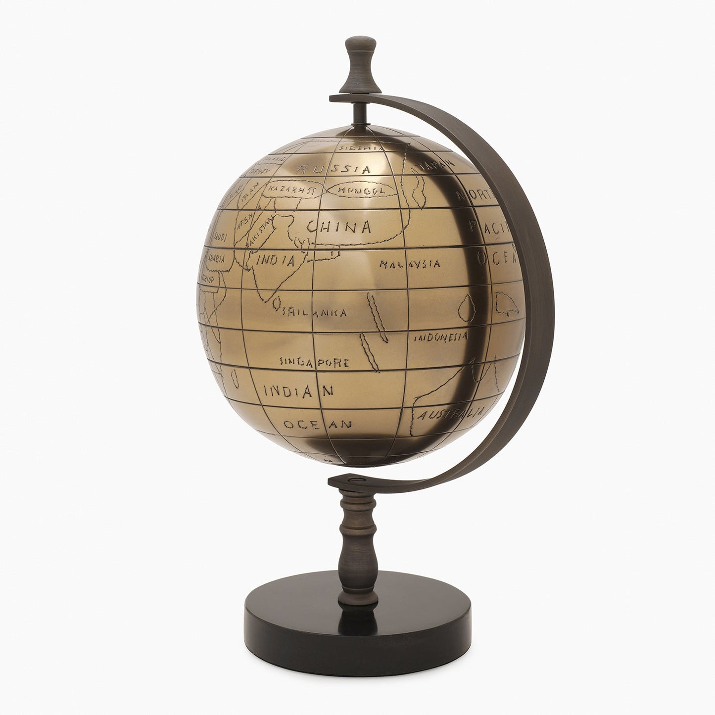 Gold Decorative Globe with Stand - Large