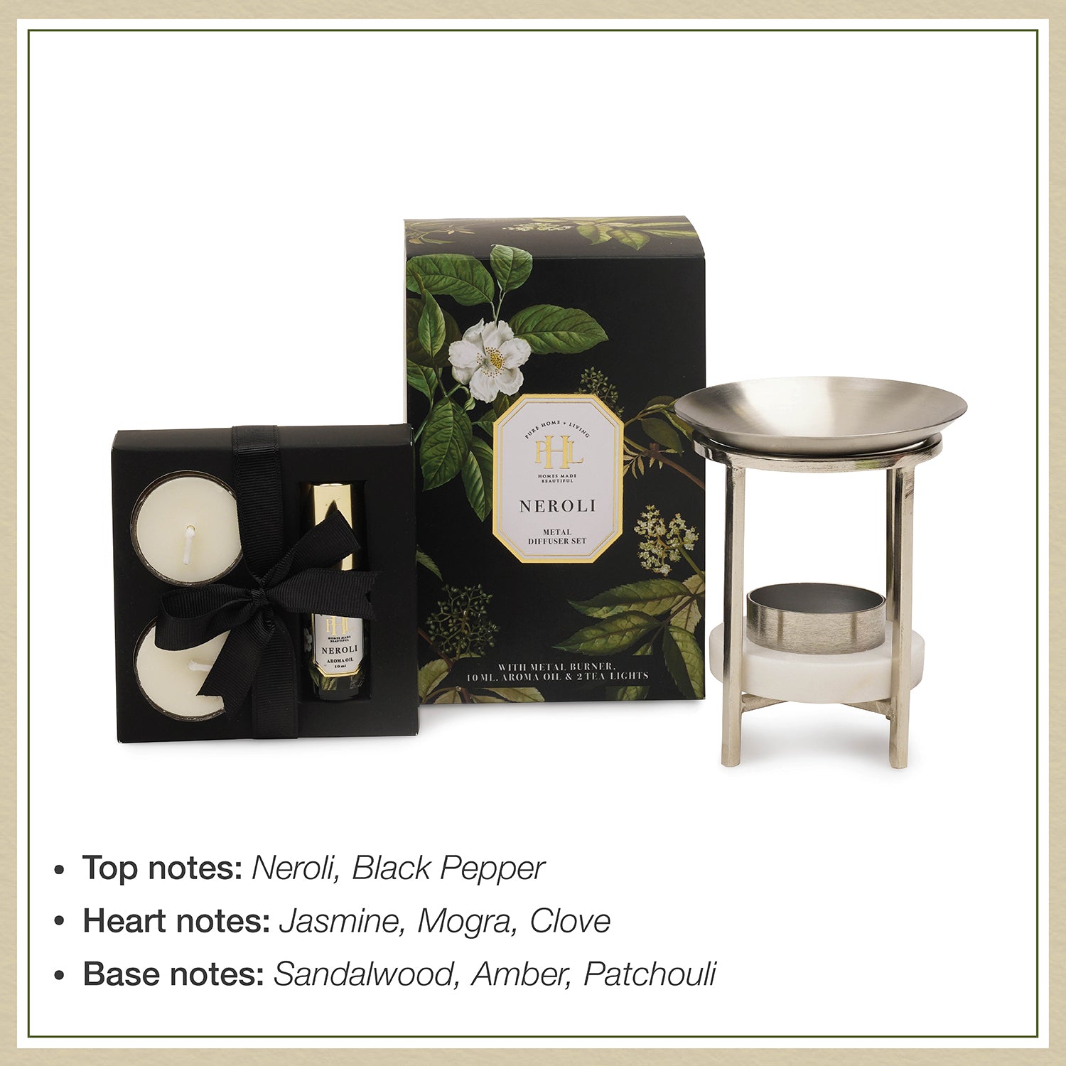 Neroli Metal Diffuser with Tealight