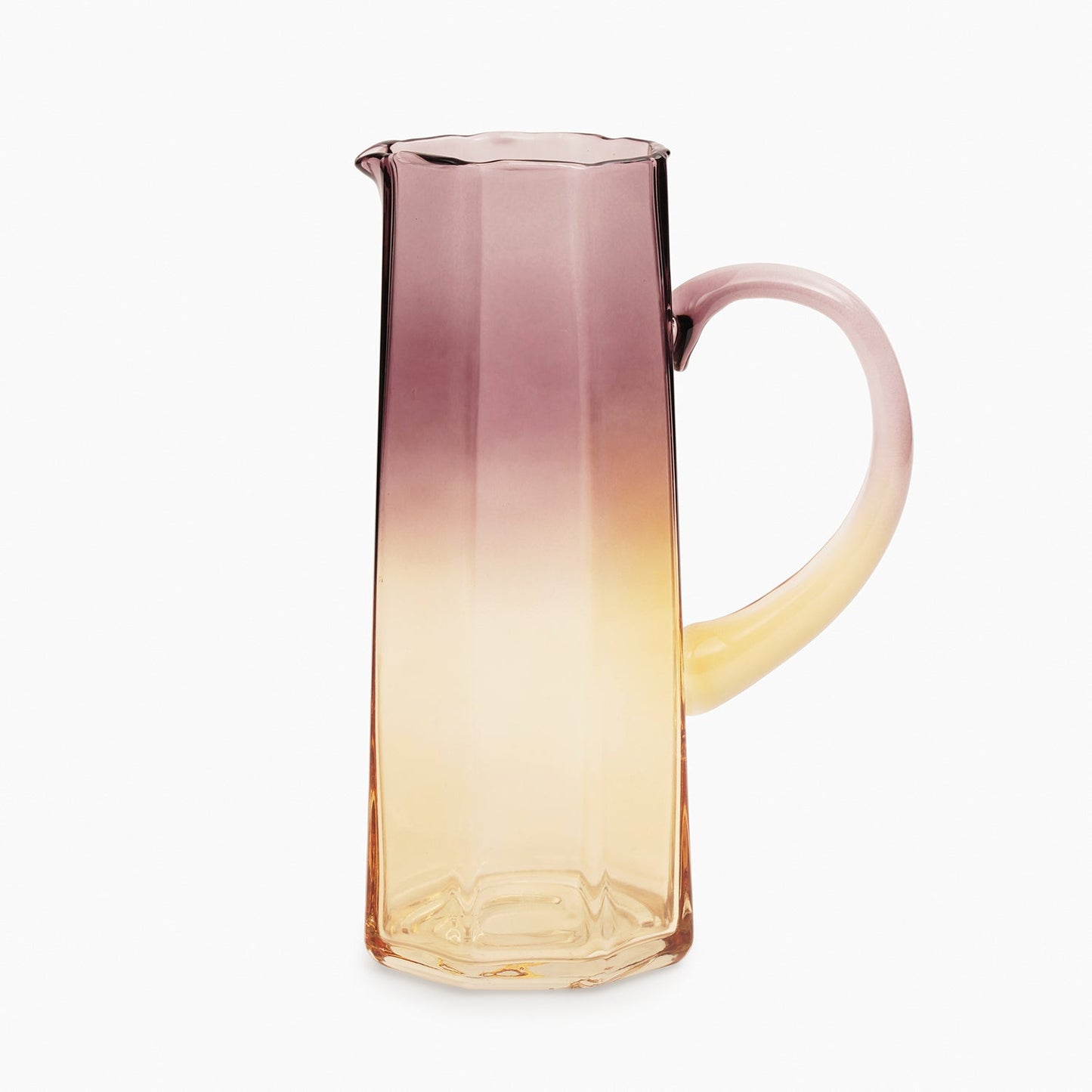 Purple & Yellow Ombre Linear Textured Pitcher