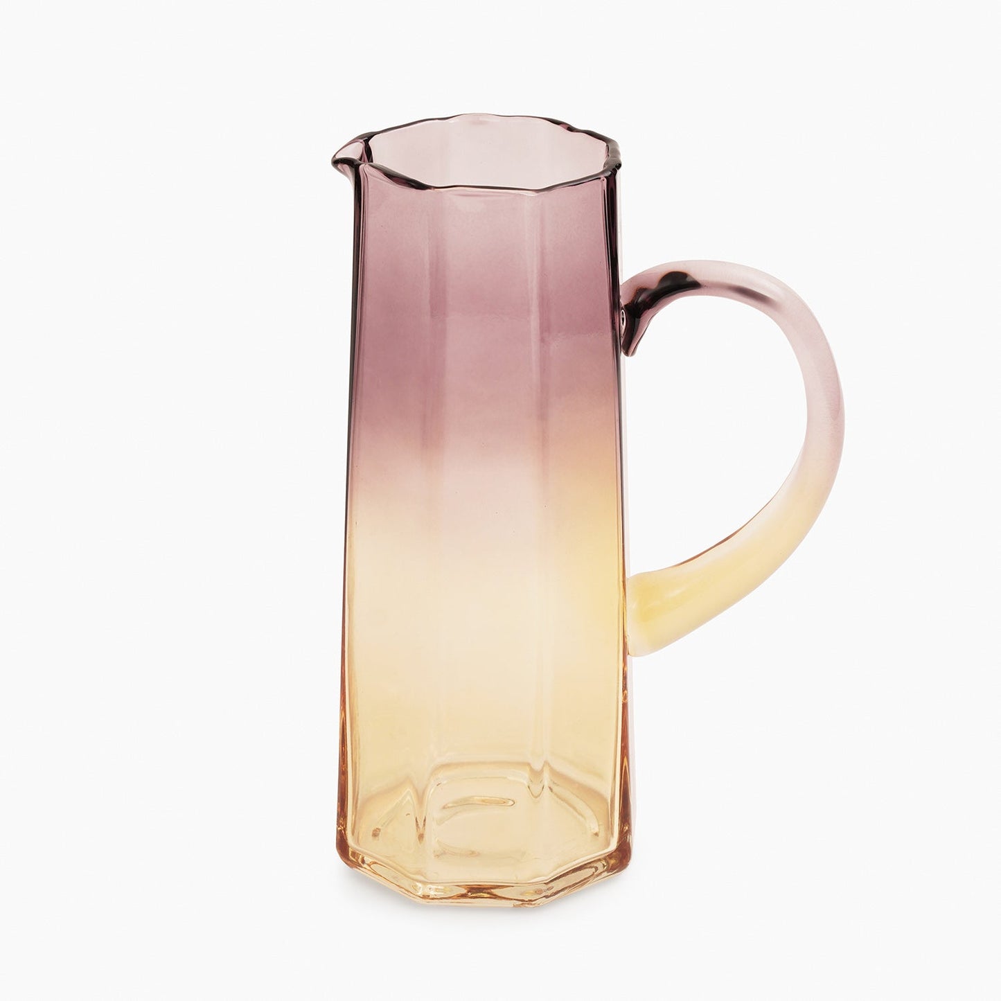 Purple & Yellow Ombre Linear Textured Pitcher