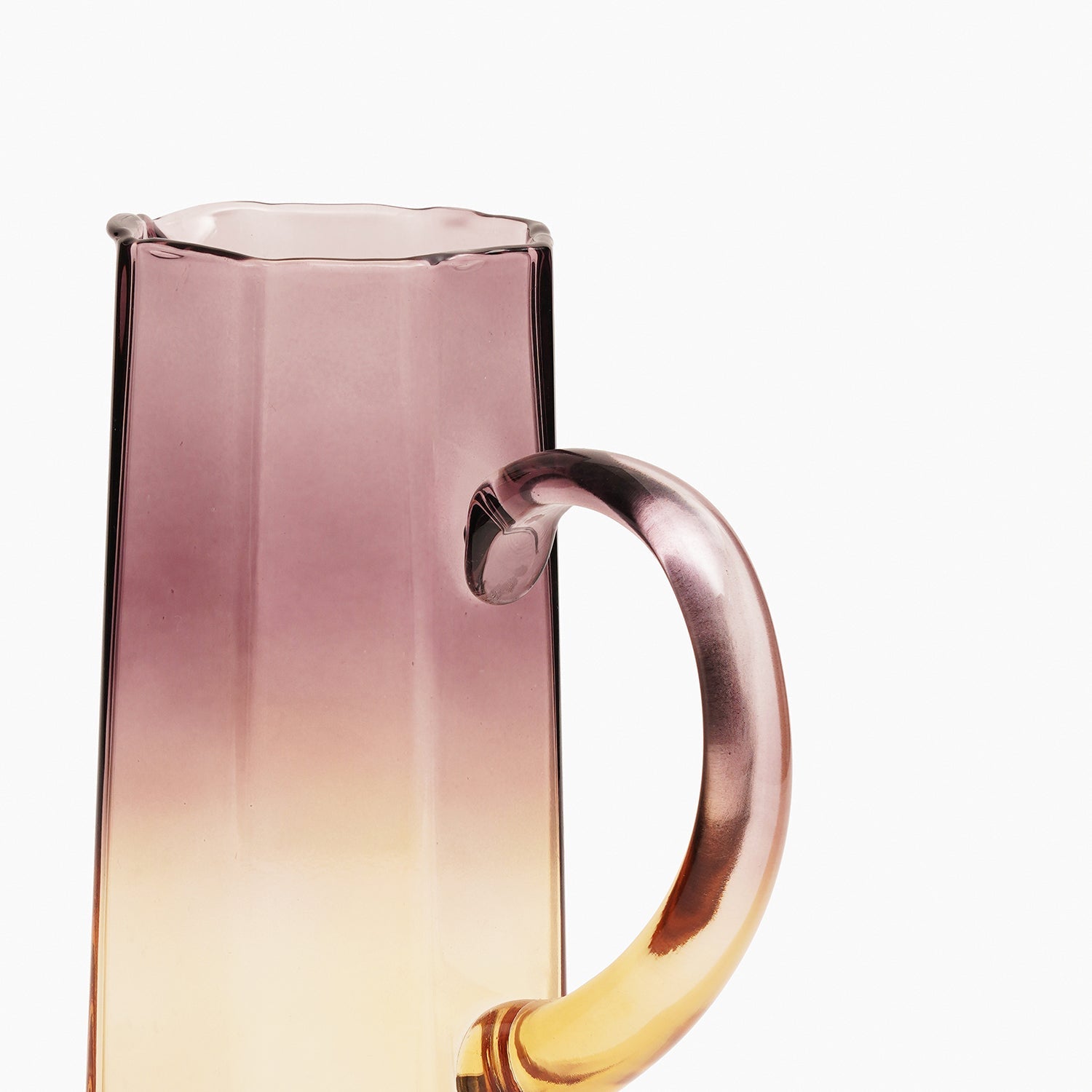 Purple & Yellow Ombre Linear Textured Pitcher