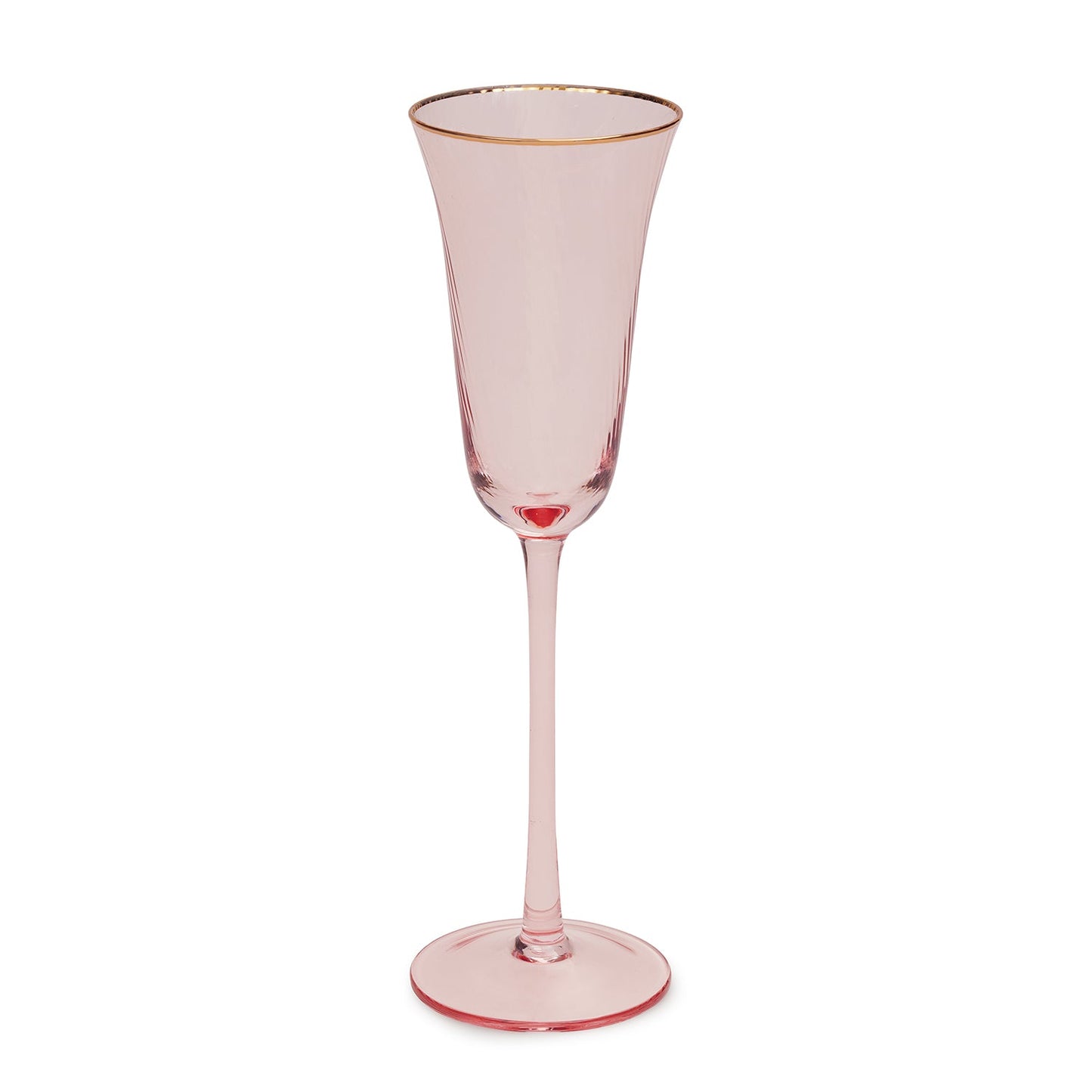Set of 2 Pink Spiral Textured champagne flute