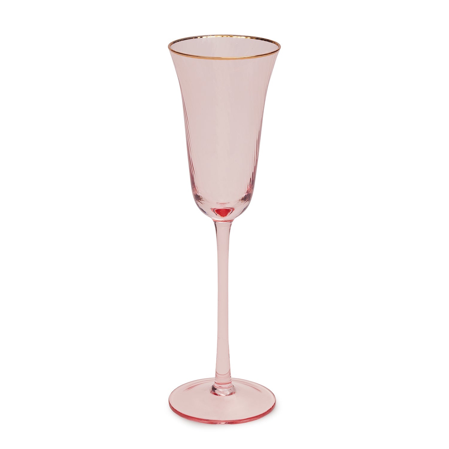 Set of 2 Pink Spiral Textured champagne flute