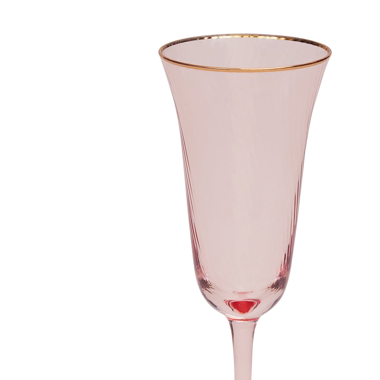 Set of 2 Pink Spiral Textured champagne flute