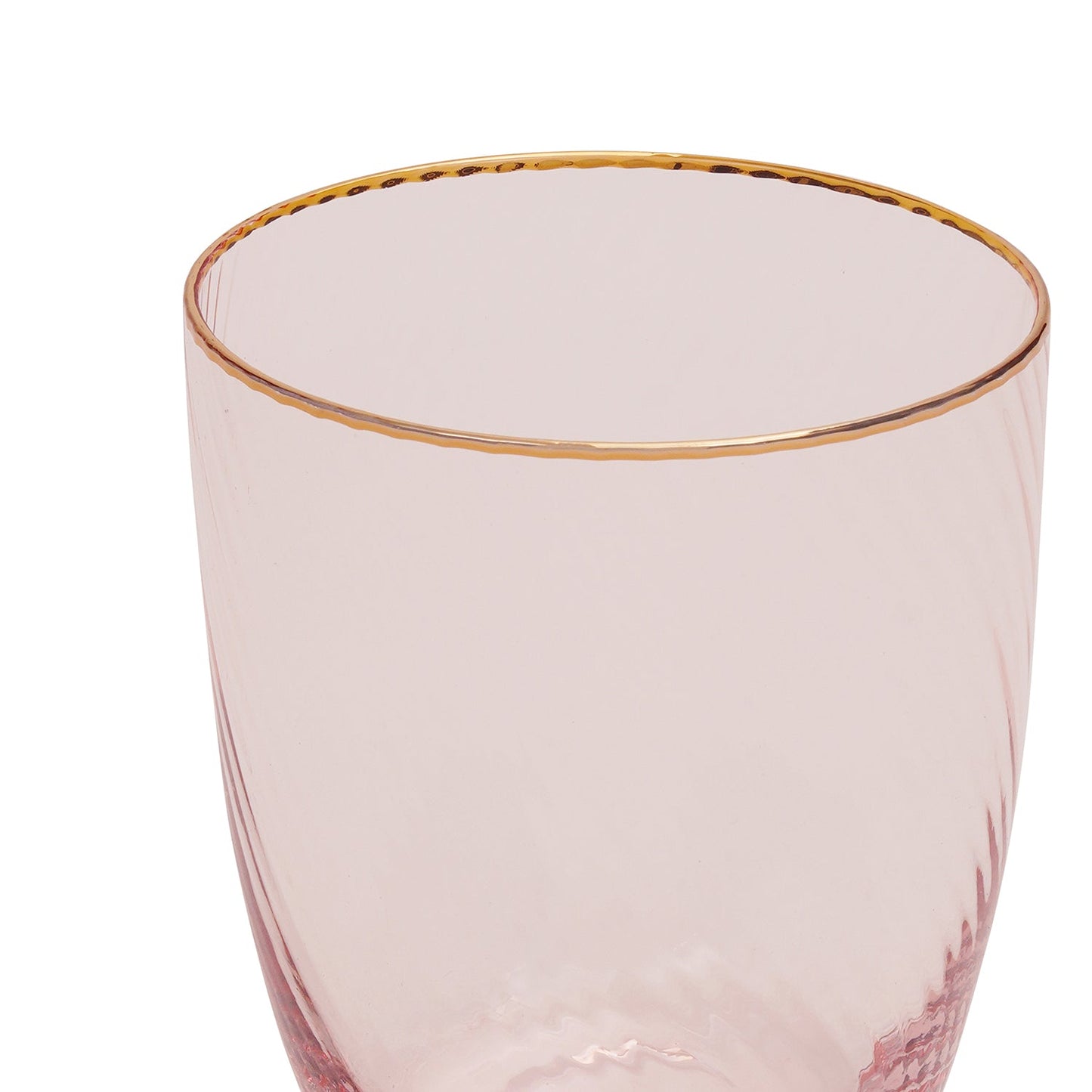 Set of 2 Pink Spiral Textured Drinking Glasses