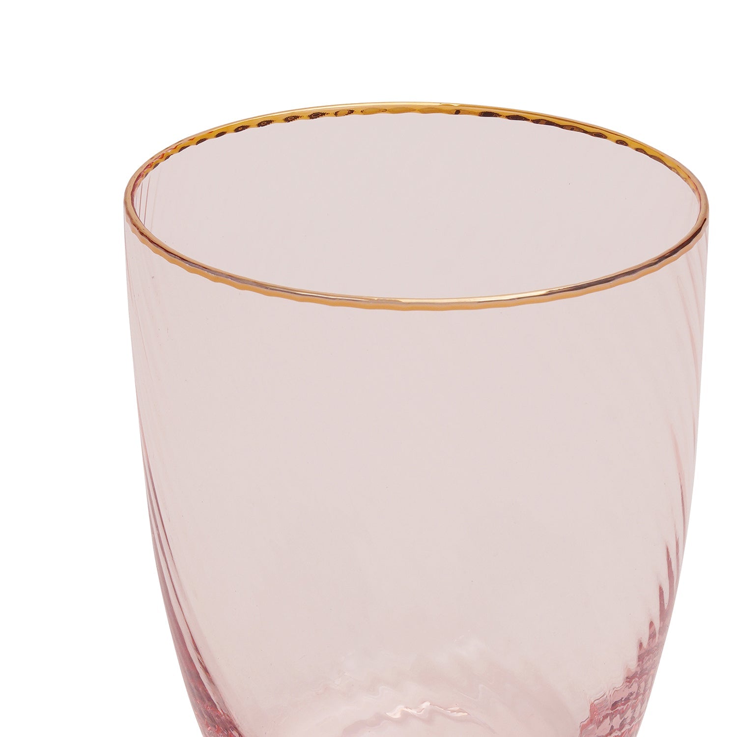 Set of 2 Pink Spiral Textured Drinking Glasses