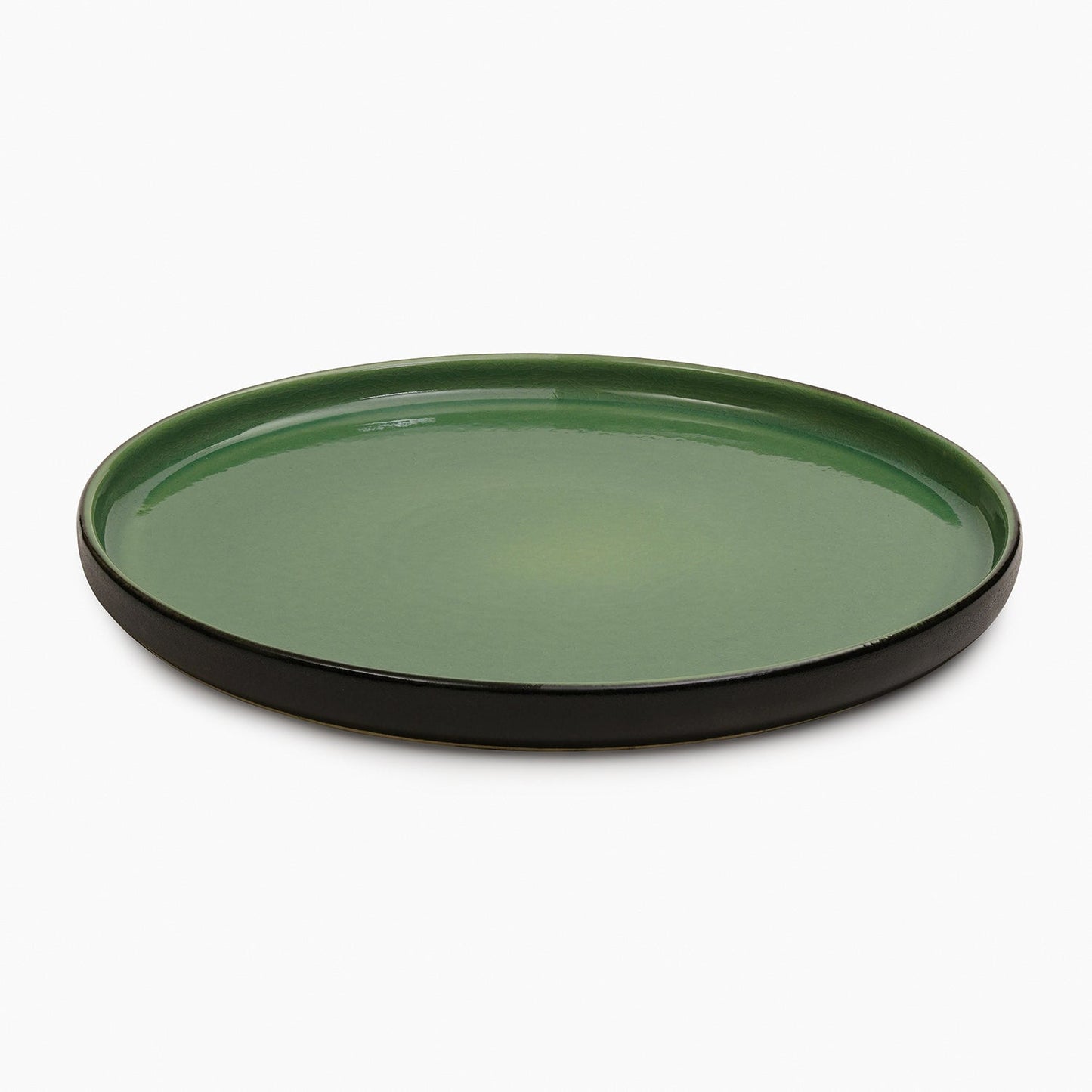 Green Crackle Glaze Dinner Plate
