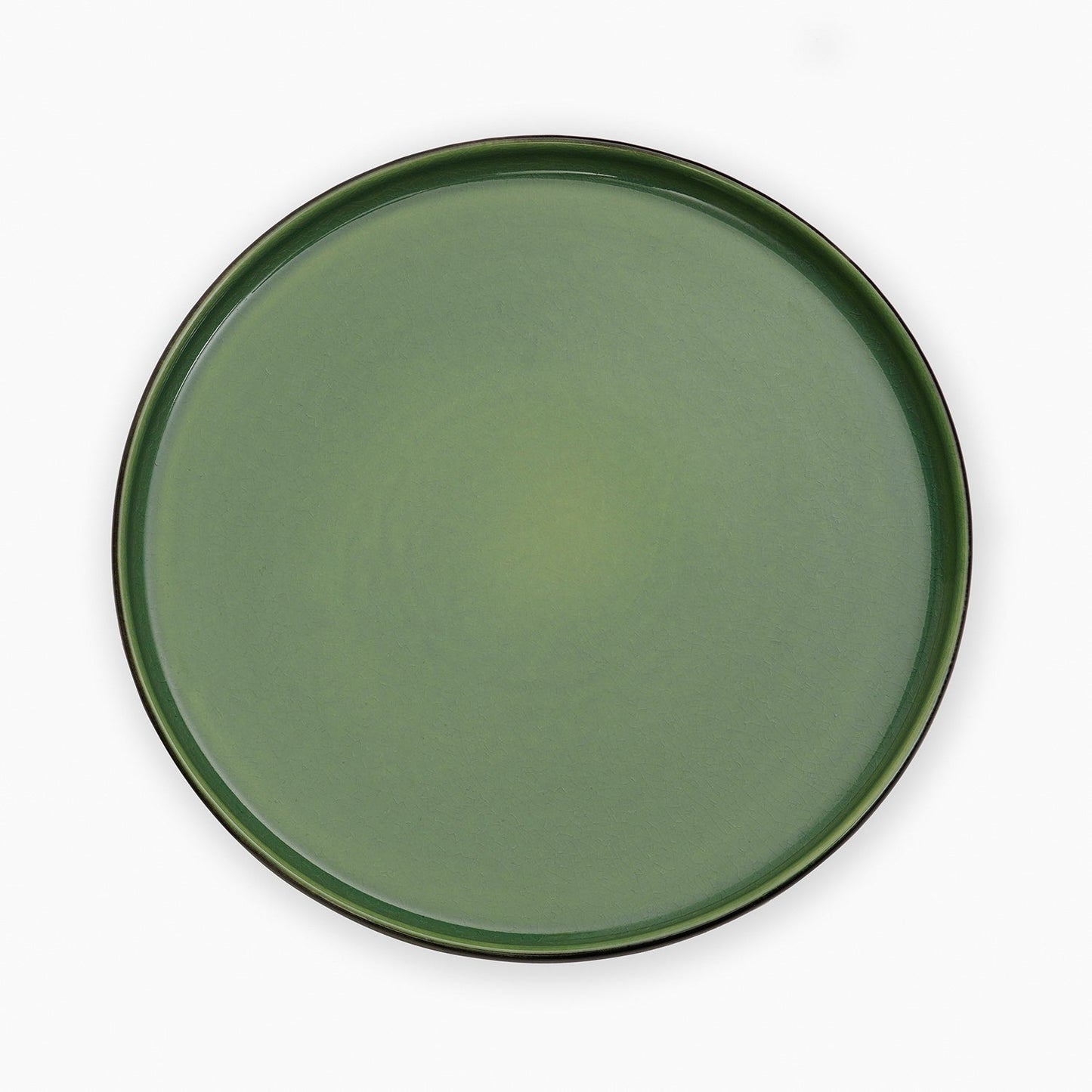 Green Crackle Glaze Dinner Plate