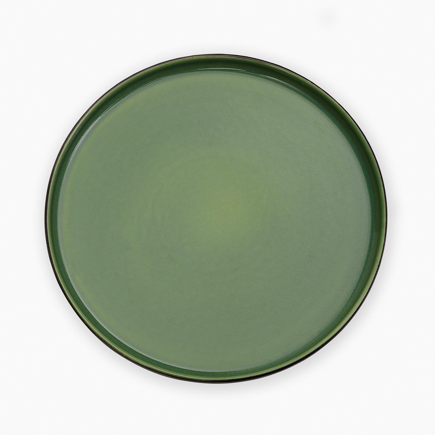Green Crackle Glaze Dinner Plate