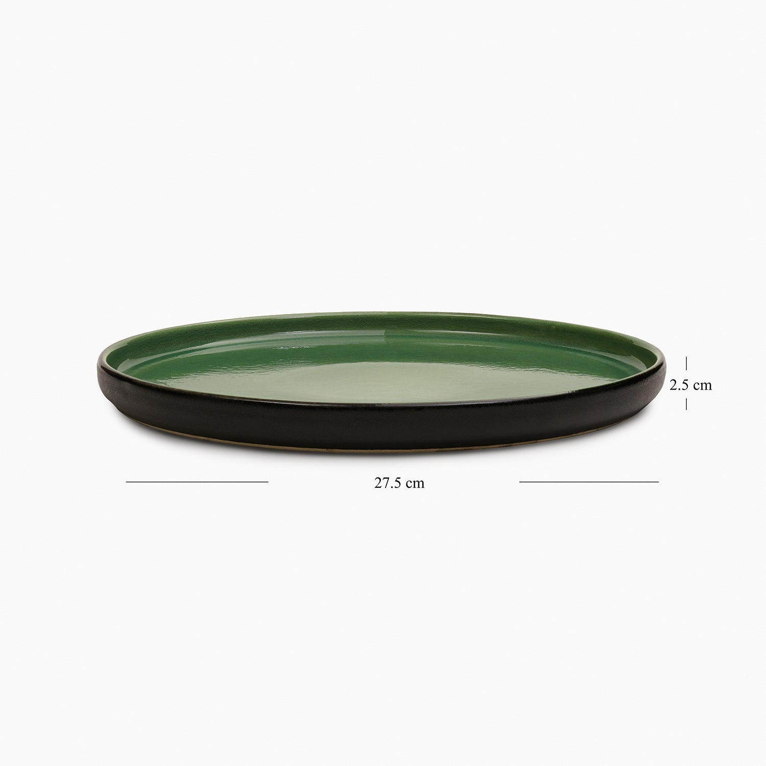 Green Crackle Glaze Dinner Plate
