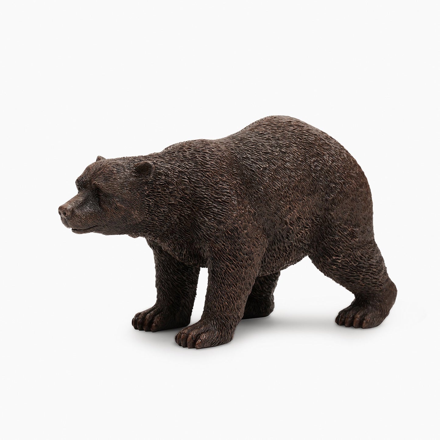 Brown Polyresin Walking Bear