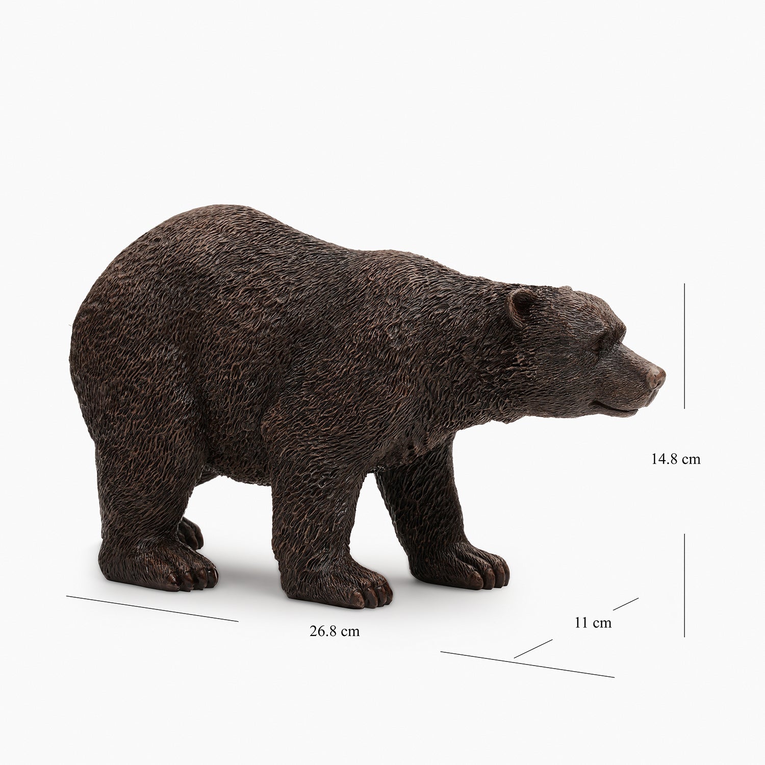 Brown Polyresin Walking Bear