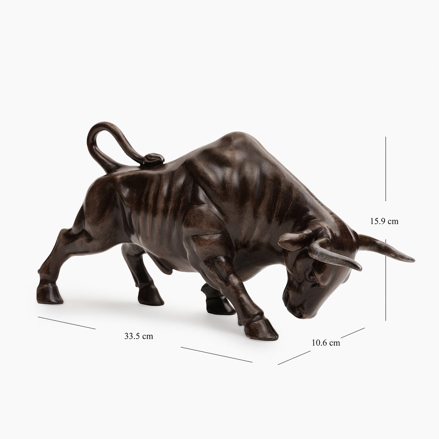 Brown Polyresin Wild Bull