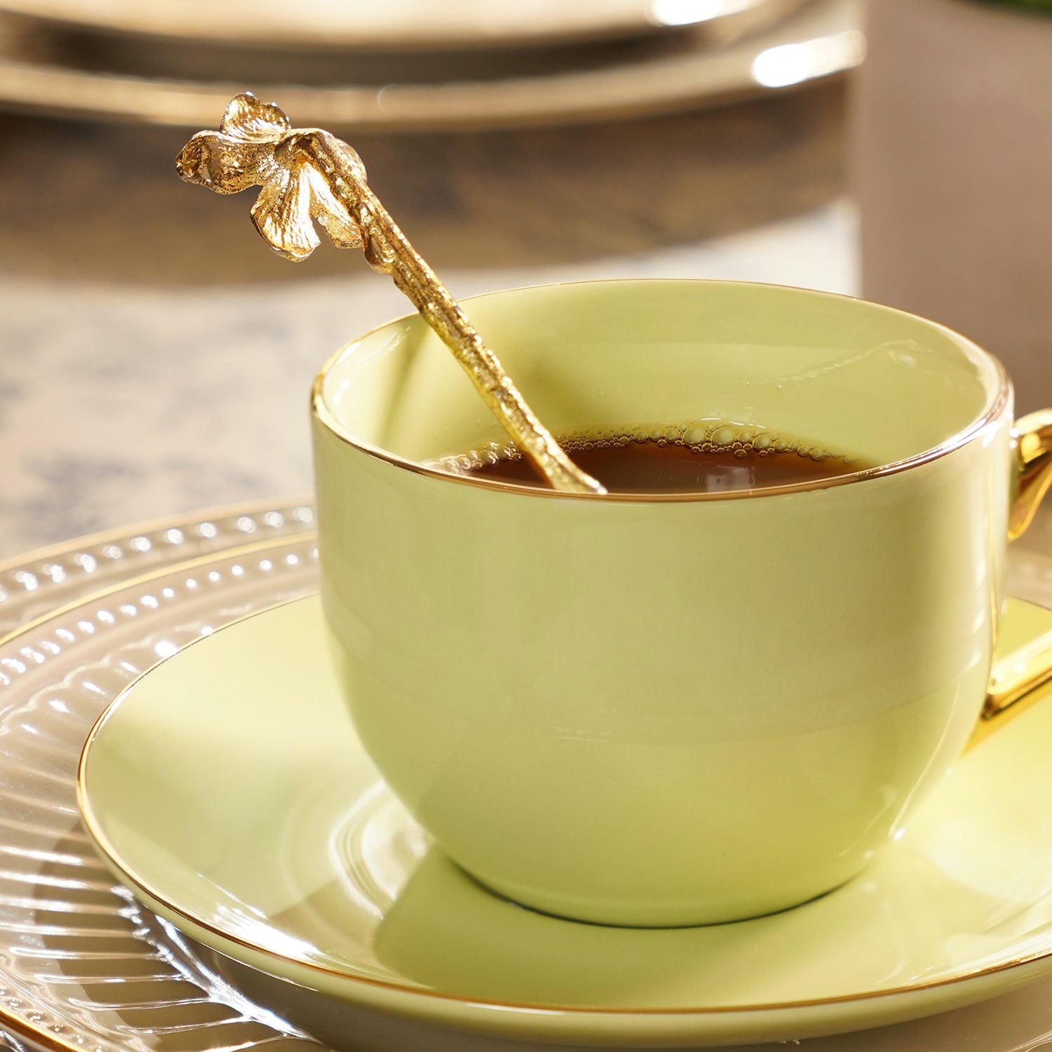 Light Green Senorita Cup and Saucer