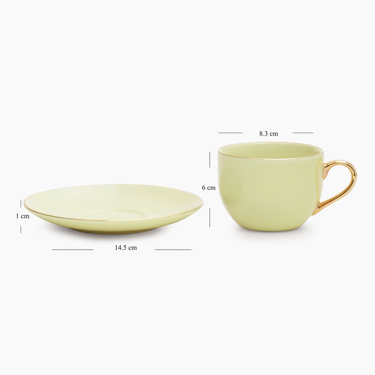 Light Green Senorita Cup and Saucer