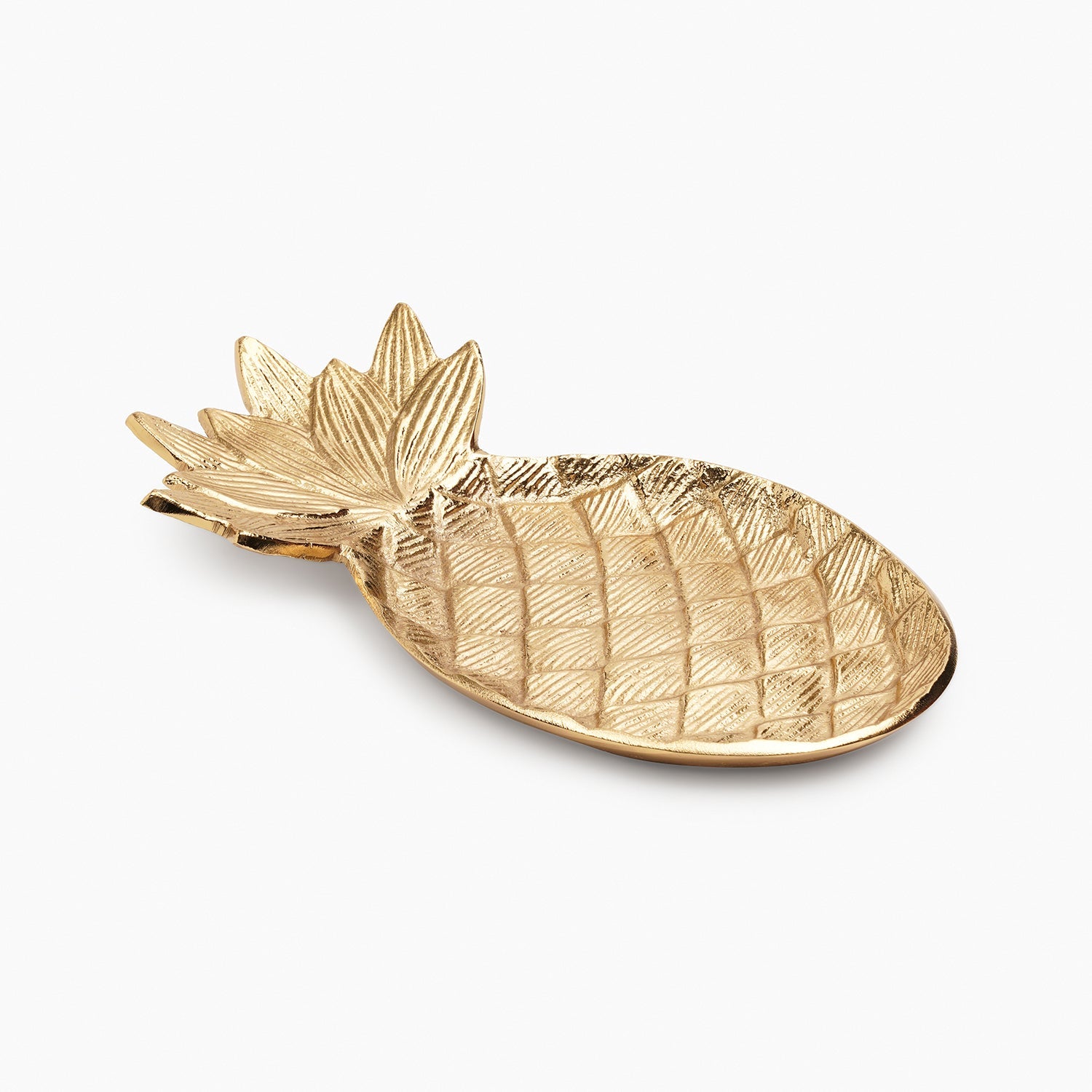 Gold Metal Pineapple Decorative Platter - Small