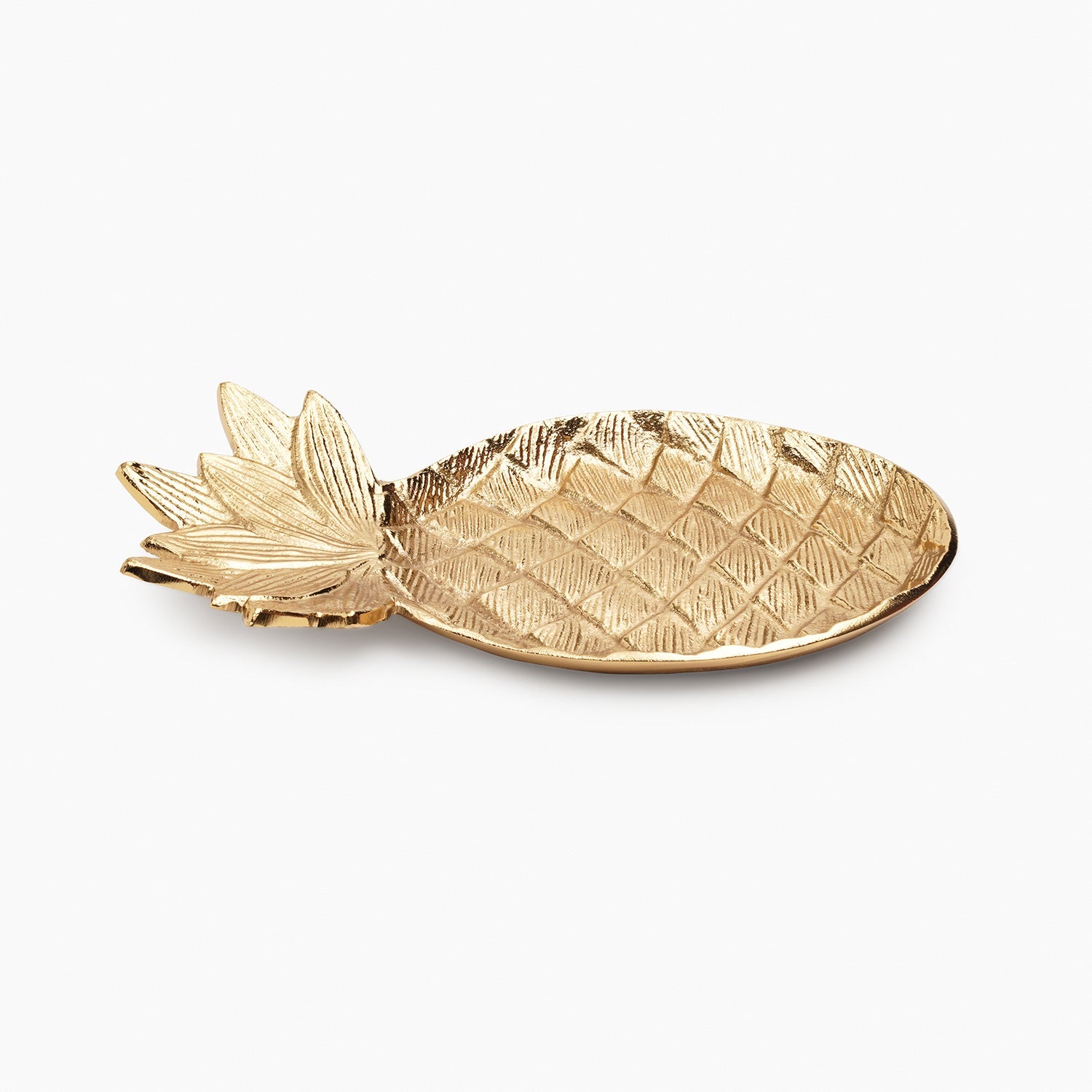 Gold Metal Pineapple Decorative Platter - Small